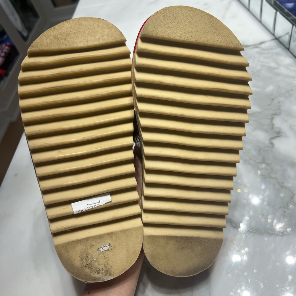 FARM RIO SLIDES WORN ONCE